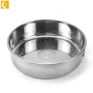 Nonmagnetic double handle thickening stainless steel round cake pan baking tray