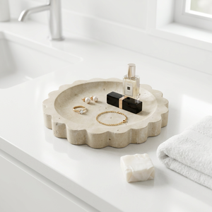 Bandeja de Servicio de Lujo de Mármol Estilo Nórdico Multifuncional Grabada para Joyas y Perfumes, Diseño Personalizable, Decoración del Hogar - Product Image 2