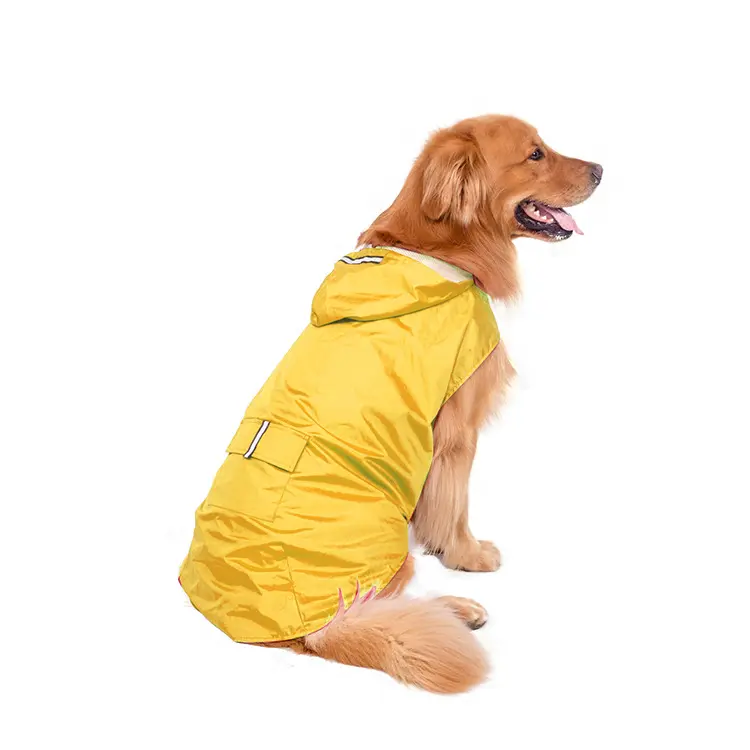 Hot Sell Dog Jacket Waterproof Light Reflective Medium Large Dog Rain Coat Pet Jacket Clothes