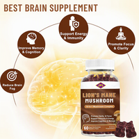 Gummies aux champignons Lion's Mane à marque privée OEM/ODM – Complexe 10x pour la concentration
