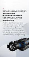 Caméra de vision nocturne PARD NV008SP3, capteur CMOS 4K, illuminateur IR détachable, télémètre 1000 m et calculateur balistique