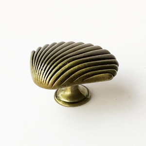 Tiradores y pomos de zinc con diseño de concha marina, duraderos, para cajones, armarios de cocina y muebles - Product Image 5