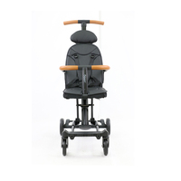 Poussette bébé Abon BS1698 convertible légère 4-en-1 en alliage d'aluminium et tissu, haute visibilité, pliable, charge maximale 15 kg