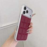 Coques de protection antichoc 3D rembourrées à grille, mignonnes et douces, pour iPhone 18 17 Pro Max 16 15 Pro Max