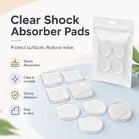 Coussinets silencieux pour poignées de porte, coussinets en silicone transparents autocollants pour la protection des murs et des armoires