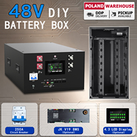 Stock local Pologne Magazine Energii Boîtier de batterie DIY 48V JK V19 BMS Kit DIY de bloc d'alimentation monté sur rack pour stockage d'énergie domestique