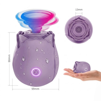 OEM Fabrik Großhandel Rosenförmiger Vibrator Weiblicher Nippel-Klitoris-Saugstimulator Silikon Paar-Sexspielzeug für Frauen