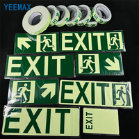 Vinilo Fotoluminiscente Autoadhesivo YEEMAX PET/PVC, Azul Brillante en la Oscuridad, Imprimible Digitalmente, Personalizable, para Señalización de Salidas y Seguridad Vial, Venta al Por Mayor