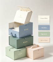 Boîte cadeau d'affaires haut de gamme en carton renforcé biodégradable écologique à fermeture magnétique portable Impression quadricolore personnalisée