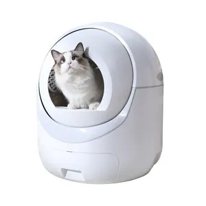 Litière pour chat entièrement automatique avec une gamme de systèmes d'élimination des odeurs Modèle extra large adapté aux chats de toutes tailles Prix bon marché