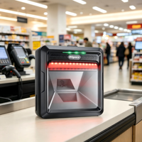 Lecteur de codes-barres de bureau 2D à haute vitesse avec acquisition et décodage rapides, interface USB