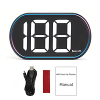 X2 Smart Digital GPS HUD Compteur de vitesse Tête haute de voiture Affichage LCD Plug and Play KMH/MPH 2 pouces Grande jauge de vitesse avant pour toutes les voitures