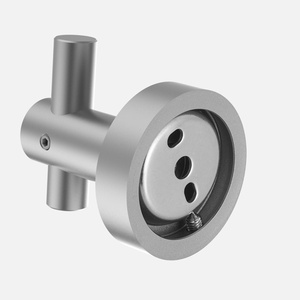 DB Base Wall <b>Hooks</b> Iron Gun Grey 2 Pack Minimalist Design for Wardrobe Bedroom Shoe Storage - Product Image 4