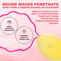 Ruihe 2-in-1 Damen Sexspielzeug Zitronen-Vibrator Brustmassage-Vibrator Masturbationsspielzeug Saugender Zitronenförmiger Vibrator