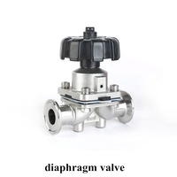 Vanne à diaphragme sanitaire en acier inoxydable SS316 à trois voies de type T LongDing pour le contrôle de l'eau, du gaz et de l'huile
