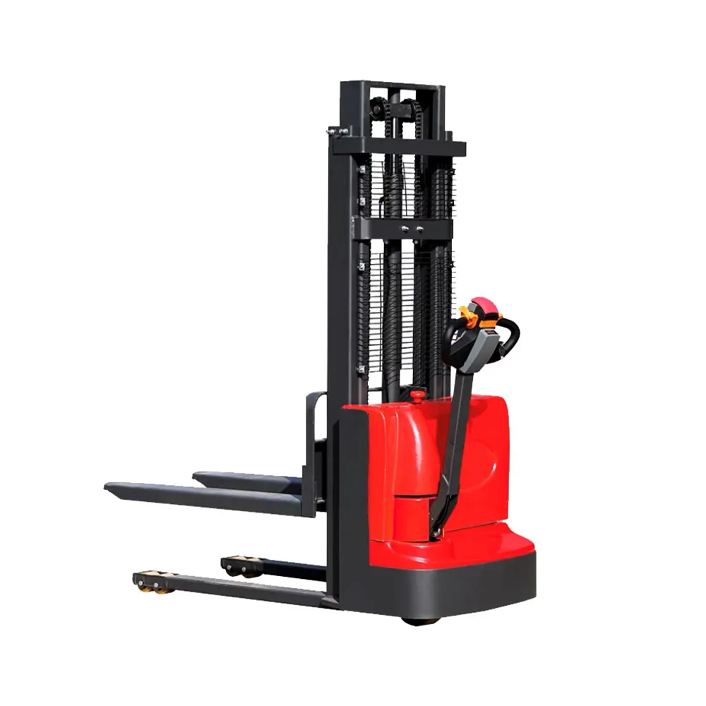 Penjualan Terbaik 1.5 T Stacker Palet Listrik Penuh Pengangkat Ketinggian Forklift Stacker Listrik Harga