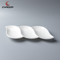 Assiette de service triple section en céramique, vaisselle personnalisée, assiette à pois de 10 pouces – Nouveauté très demandée