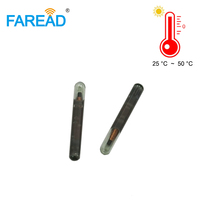 1.5x11mm RFID Mini Bio-verre Tag Transpondeur Microchip FDX-B 134.2khz Capteur de température pour l'accès à la surveillance de la santé animale