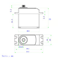 Yipinservo Servomoteur numérique sans balais tout métal 50 kg pro, couple élevé, étanche, pour voiture RC, qualité industrielle, électronique