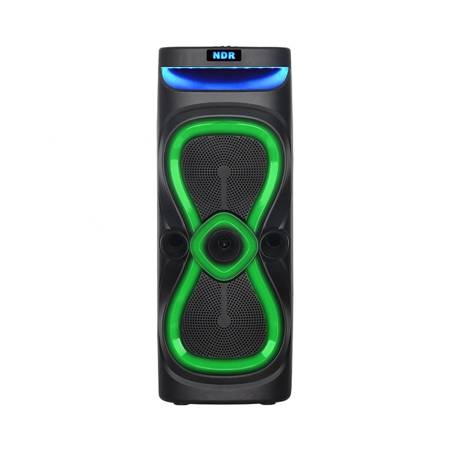2023 New Style High Quality  Dual 10''  Partybox 310 RMS 40W Subwoofer Karaoke Outdoor Portable BT Speaker With Wireless Mic