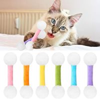 Jouet interactif pour chat en feutre de laine pure avec coton-tige et herbe à chat, pour le nettoyage des dents, le soulagement de l'ennui et le jeu olfactif