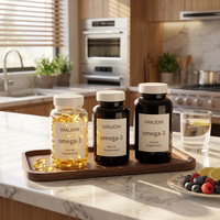 Bouteille de complément alimentaire en PET avec logo personnalisé, 175 ml, 180 ml, 200 ml, noire opaque, transparente, en plastique, avec bouchon à vis pour capsules de vitamines