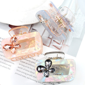 Pinces à cheveux en plastique et en strass pour filles, tenues de fête quotidiennes. - Product Image 4