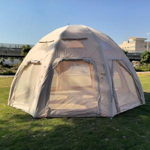 Tenda Gonfiabile Automatica Grande a Cupola con Pompa ad Aria, Doppio Strato, Quattro Stagioni, Struttura Monocamera, per <span class=keywords><strong>Glamping</strong></span> Familiare e Campeggio, Dimensioni 4m - Product Image 3