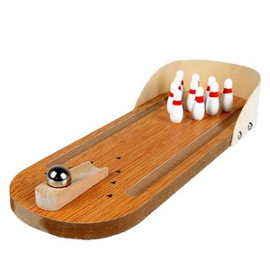 Jeu de mini-bowling éducatif en bois pour enfants de 4 à 6 ans, jeu de bureau créatif interactif parent-enfant anti-stress, couleur NC - Product Image 6