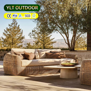Sofá Moderno y Elegante de Ratán PE para Jardín, <span class=keywords><strong>Muebles</strong></span> de Exterior de Alta Gama para Patios de Hoteles y Villas - Product Image 1