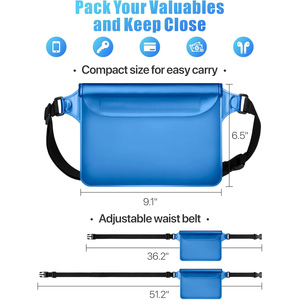 Sac banane étanche en PVC personnalisé avec logo et motif, idéal pour la plage, le sport et la natation, pour téléphone portable - Vente en gros à prix réduit - Product Image 4