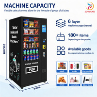 Máquina Expendedora de Bebidas y Aperitivos Refrigerada de Autoservicio JFP 24 Horas con Pantalla Táctil para Oficina