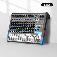 Console de mixage audio professionnelle intégrée avec 99 effets, connexion USB, mixeur audio 12 canaux