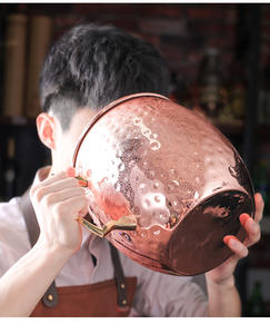 DD2229 Jumbo 5L Tasse à vin en acier inoxydable Mule American Metalcraft, pour cocktails, avec placage en cuivre martelé, tasses géantes Moscow Mule - Product Image 2