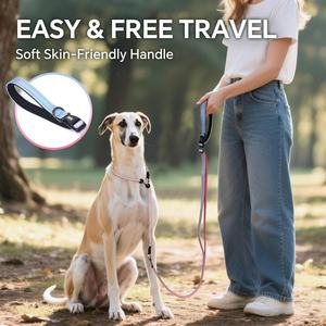 QQPETS guinzaglio per cani Anti-groviglio regolabile a 360 ° da allenamento con guinzaglio a mani libere da allenamento da 4-7 ft - Product Image 5