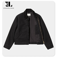 LARSUR Veste de travail en toile de canard lourd personnalisée Veste de charpentier à col en velours côtelé Veste de travail Detroit Vêtements de travail pour hommes