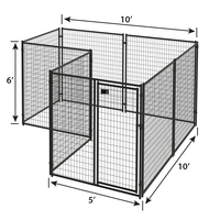 Prix d'usine vente en gros chine fournisseur 10x10x6 pieds grande cage pour chien chenil en métal pour chien de haute qualité à bas prix