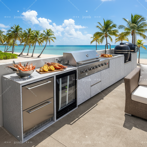 Cucina Modulare da Esterno JOYEDA: Tenda Armadio Portatile, <span class=keywords><strong>Isola</strong></span> da Campeggio, Moduli Bar con Elettrodomestici in Acciaio Inox, Unità Cucina - Product Image 2