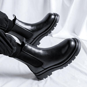 जूते के लिए पुरुषों का मध्य-बछड़े का चेलसी ऊपरी आकस्मिक लुभावनी काले जूते वसंत शरद ऋतु गर्मियों - Product Image 4