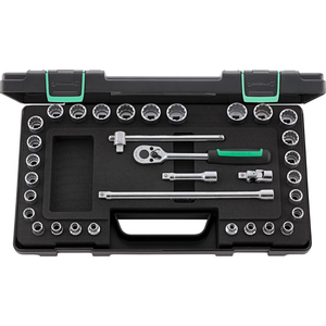 Jeu de clés à douilles Stahlwille <span class=keywords><strong>33</strong></span> pièces 3/8'' (métrique et impérial) : Kit professionnel polyvalent pour <span class=keywords><strong>la</strong></span> réparation automobile et générale - Product Image 1