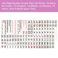 Tuiles de Mahjong en Acrylique Transfrontalières les Plus Vendues – Mini Jeu de Poker Américain Portable et Personnalisable pour le Divertissement à Domicile (Échantillons)