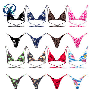 Trajes de baño personalizables éxito de ventas al por mayor fabricante conjuntos de Bikini brasileño de cintura alta traje de baño de talla grande - Product Image 1