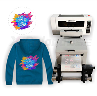 Nouvelle imprimante DTF à encre pigmentée automatique A3 300 mm à faible bruit pour I3200 2 têtes, impression textile sur matériaux flexibles et t-shirts