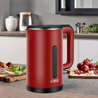 Bouilloire électrique portable de 1,5 L à arrêt automatique, en plastique, à LED longue durée, à ébullition rapide, base rotative à 360 degrés, pour la maison