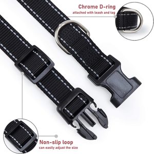 Tier bedarf Reflektieren des Hunde halsband Weiches Neopren Gepolstertes atmungsaktives Nylon-Haustier halsband Einstellbar für Welpen und kleine Hunde - Product Image 2