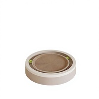 Griffoir pour chat rond et incurvé de qualité supérieure, pont interactif pour chat avec cloche, en carton ondulé écologique, durable, lit et salon d'intérieur pour chats