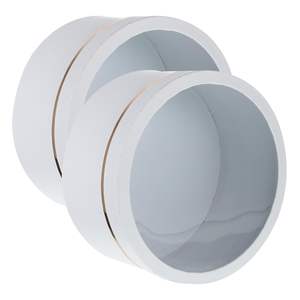 Custom Handmade White Round Cardboard Paper <strong>Box</strong> With Lid and Window <strong>for</strong> Durable Item Packaging and Displaying - Product Image 1