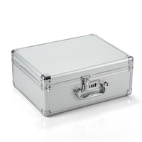 Maletín para Portátil de Aluminio, Cajas de Almacenamiento para Negocios con Cierre, Estuche Rígido Multifuncional, Resistente al Agua y a los Golpes, OEM