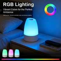 Lampe de nuit de bureau LED à commande tactile avec télécommande, design moderne, température de couleur blanc chaud, batterie rechargeable par USB