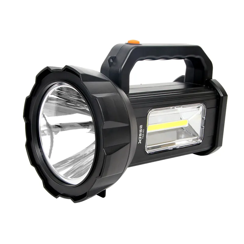 3000 mAh rechargeable LED search lamp 7.5W super bright outdoor searchlight with sidelight and SOS lighting functions